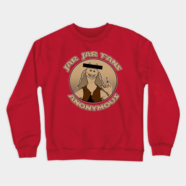 JJF Anonymous (brown) Crewneck Sweatshirt by darthspaz